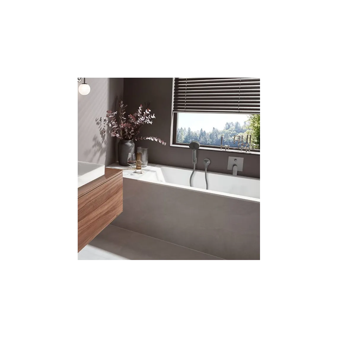 Смеситель для ванны/душа Hansgrohe Vivenis скрытого монтажа, Brushed Black Chrome (75415340) - Фото 2