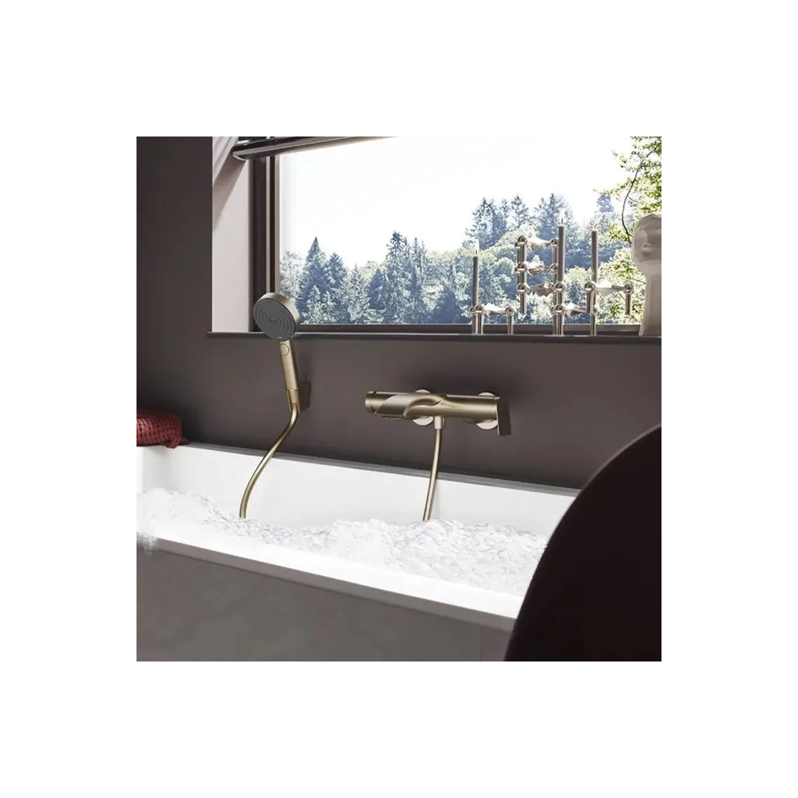 Смеситель для ванны Hansgrohe Vivenis настенный, Brushed Bronze (75420140) - Фото 2