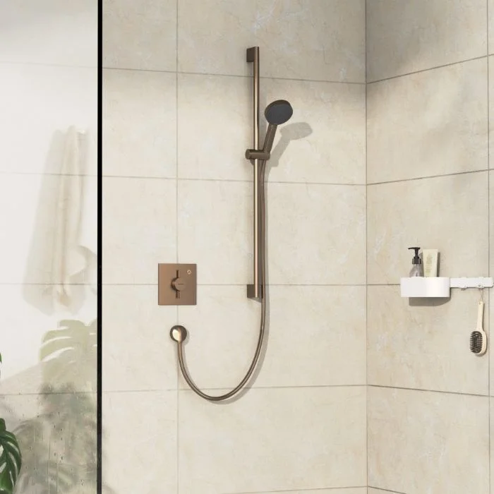 Смеситель Hansgrohe скрытого монтажа DuoTurn E на 1 функцию, Brushed Bronze (75617140) - Фото 2