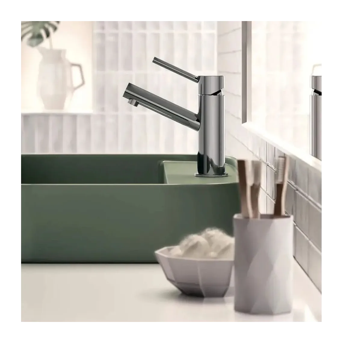 Смеситель для умывальника Paffoni Birillo с донным клапаном Clic-Clac, Chrome (BI071KCR) - Фото 2