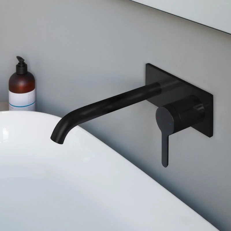 Смеситель для умывальника скрытого монтажа Duravit C1, черный матовый (C11070004046) - Фото 2