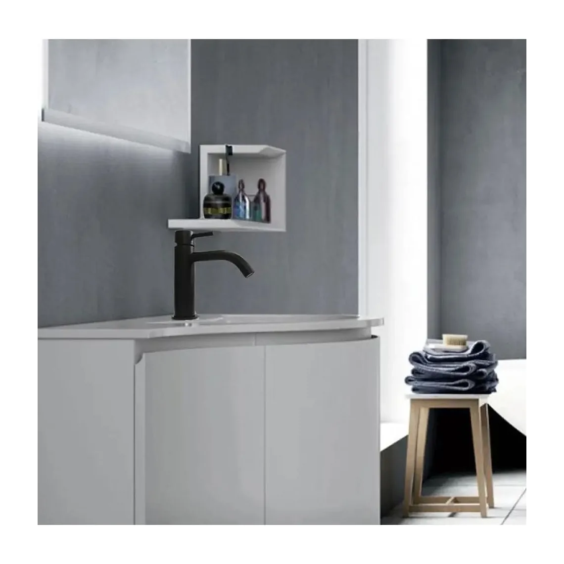 Смеситель для умывальника Paffoni Light, с донным клапаном Clic-Clac, Brushed Black Chrome (LIG071KNKNSP) - Фото 2