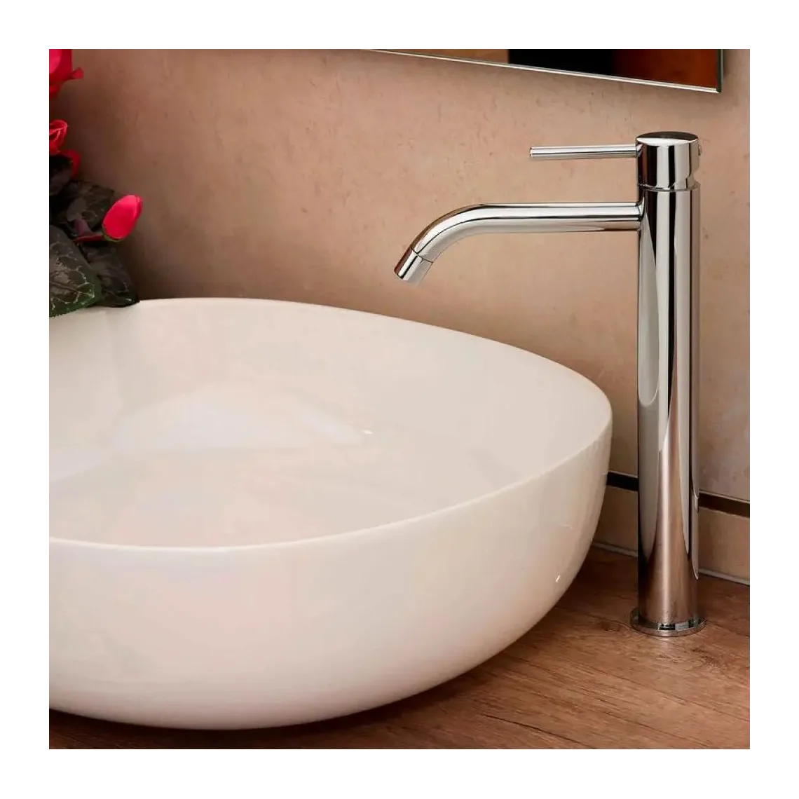 Смеситель для умывальника Paffoni Light, высокий, с донным клапанлм Clic-Clac, Chrome (LIG081KCR) - Фото 2