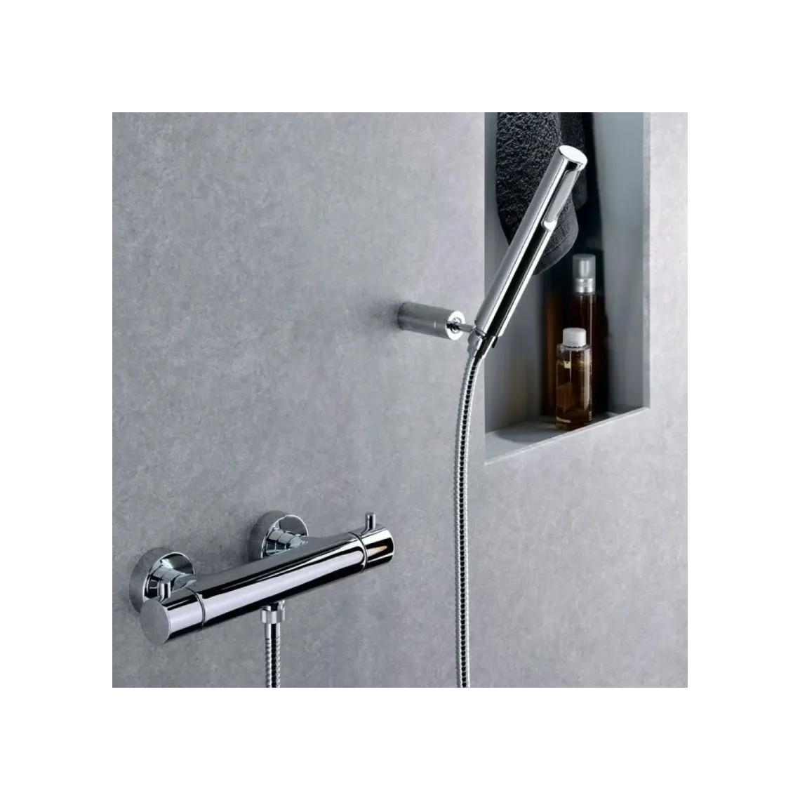 Смеситель для душа Paffoni Light, с ручным душем и гибким шлангом, Chrome (LIG168DCR) - Фото 2