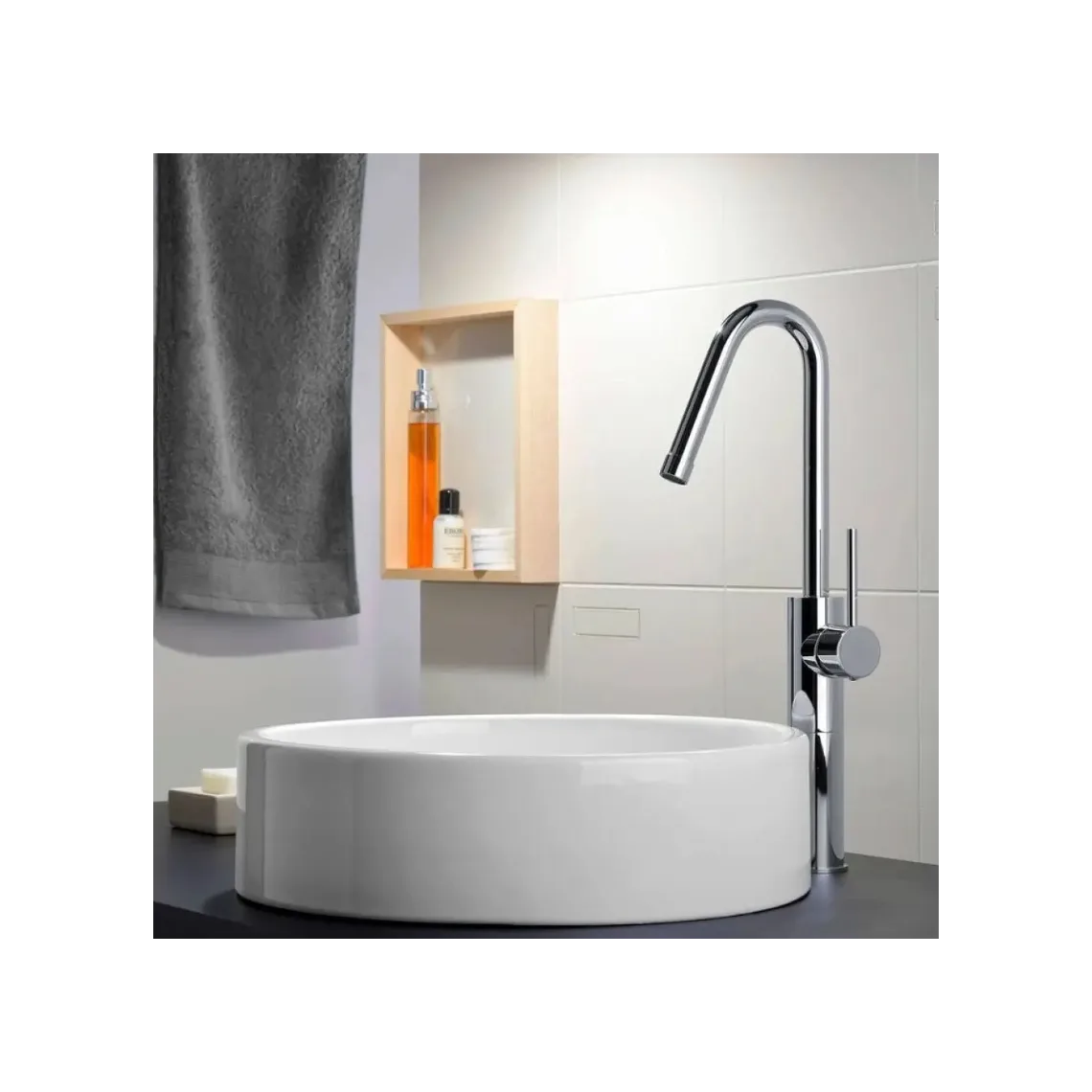 Змішувач для умивальника Paffoni Light, високий, Chrome (LIG978CR) - Фото 2