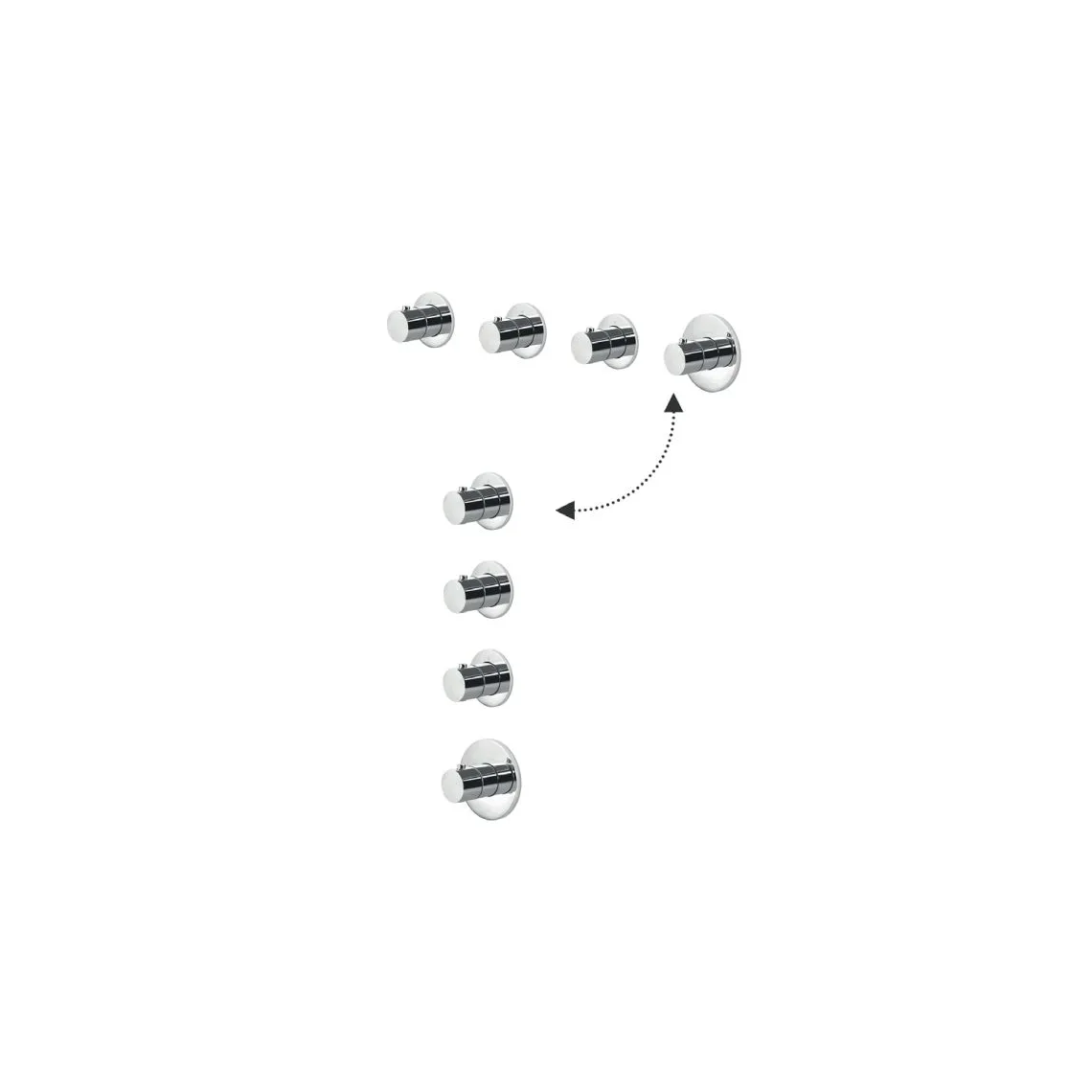 Термостат для душу/ванни Paffoni Modular Box 3 функції, Brushed Black Nickel (MDE019NKNSP) - Фото 2