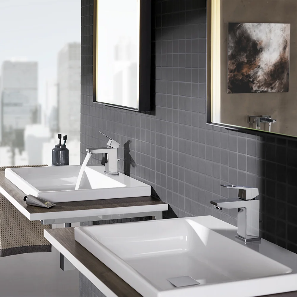 Смеситель для умывальника Grohe Eurocube M-Size, с донным клапаном, хром - Фото 2