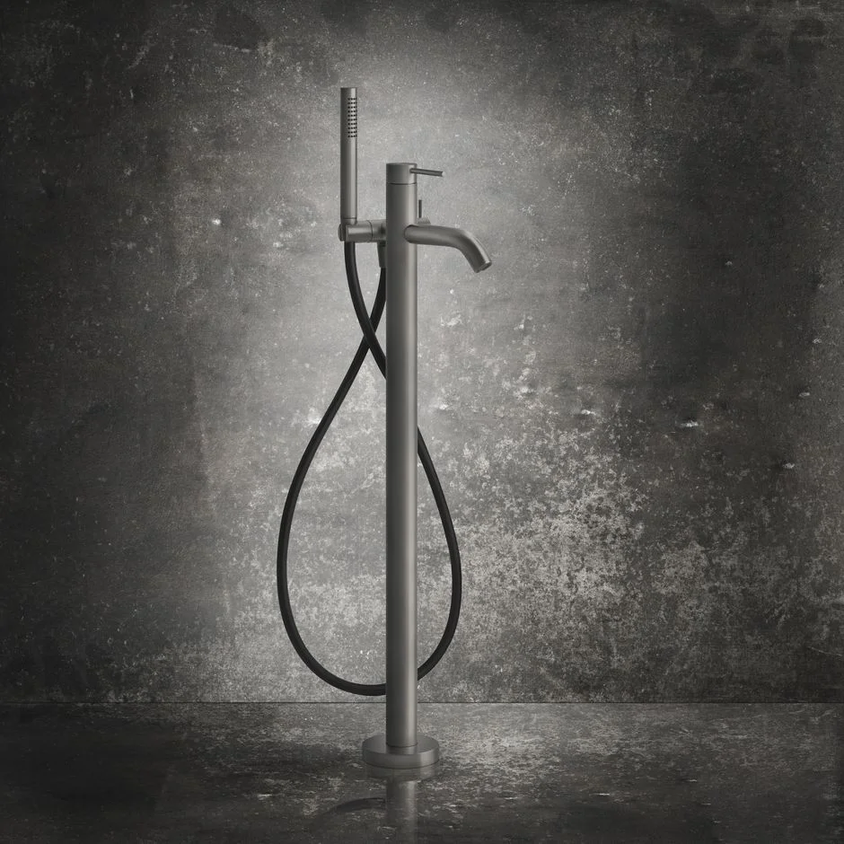 Смеситель для ванны Gessi Gessi316, 707 Black Metal Brushed PVD (54028-707) - Фото 2