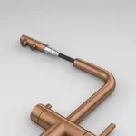 Змішувач для кухні Franke Atlas Neo Clear Water Pull Out, витяжний, нержавіюча сталь, PVD мідь (120.0758.158) - Фото 2