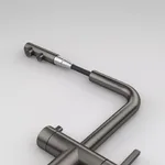 Змішувач для кухні Franke Atlas Neo Clear Water Pull Out, витяжний, нержавіюча сталь, PVD антрацит (120.0758.159) - Фото 2