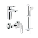 Набор смесителей Grohe Bauloop S 3 в 1 для душа, хром (123220SA) - Фото 1