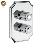 Термостат на 2 споживача Bongio Fleur Noir, золото/чорний/золото (12549OREU) - Фото 1