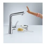 Змішувач для кухні Hansgrohe Metris Select 320 1jet, сталевий (14883800) - Фото 2
