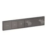 Термостат прихованого монтажу Hansgrohe RainSelect на 2 споживача, Brushed Black (15380340) - Фото 1