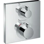 Термостат скрытого монтажа Hansgrohe Ecostat Square 2 режима, хром (15714000) - Фото 1