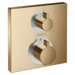 Термостат скрытого монтажа Hansgrohe Ecostat Square 2 режима, бронза (15714140C) - Фото 1