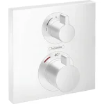 Термостат скрытого монтажа Hansgrohe Ecostat Square 2 режима, белый матовый (15714700) - Фото 1