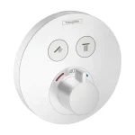 Термостат скрытого монтажа Hansgrohe ShowerSelect S на 2 клавиши, Matt White (15743700) - Фото 1