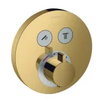 Термостат скрытого монтажа Hansgrohe ShowerSelect на 2 потребителя, Polished Gold Optic (15743990) - Фото 1