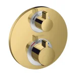 Термостат скрытого монтажа Hansgrohe Ecostat Square двухрежимный, Polished Gold Optic (15758990) - Фото 1