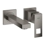Смеситель для умывальника Grohe Eurocube, монтаж со стены, внешняя часть, графит темный матовый (19895AL0) - Фото 1