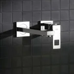 Смеситель для умывальника Grohe Eurocube, монтаж со стены, внешняя часть, сталь (19895DC0) - Фото 3