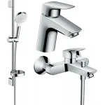 Набір змішувачів для ванни Hansgrohe Logis (7107 + 7140 + 26553400) - Фото 1