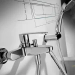 Смеситель для ванны Tres Flat-Tres с ручным душем, хром (20417001) - Фото 2