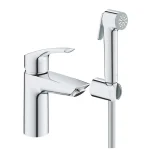 Смеситель для умывальника Grohe Eurosmart New S-Size с гигиеническим душем, хром (23124003) - Фото 1