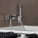 Смеситель для ванны Grohe Eurocube с душевым гарнитуром, хром (23141000) - Фото 3