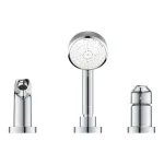 Змішувач для ванни (комплект) Grohe BauEdge на 3 отвори, хром (2511710A) - Фото 2