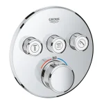 Термостат для  ванны скрытого монтажа Grohe Grohtherm SmartControl, внешняя часть, хром - Фото 1