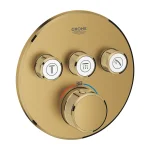 Термостат для встраиваемого монтажа Grohe Grohtherm SmartControl на 3 выхода, холодный рассвет матовый (29121GN0) - Фото 1