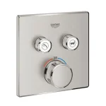 Термостат для душа скрытого монтажа Grohe Grohtherm SmartControl, внешняя часть, суперсталь (29124DC0) - Фото 1