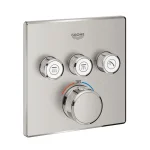 Термостат для вбудовуваного монтажу Grohe Grohtherm SmartControl на 3 виходи, суперсталь (29126DC0) - Фото 1