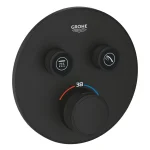 Термостат скрытого монтажа Grohe Grohtherm SmartControl на 2 выхода, черный матовый (29507KF0) - Фото 1