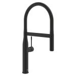 Змішувач для кухні Grohe Essence одноважільний, чорний матовий (30503KF0) - Фото 1