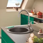 Смеситель для кухни Grohe Bauedge New однорычажный, ручка справа, хром (30536000) - Фото 2