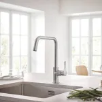 Змішувач для кухні Grohe Eurosmart одноважільний, суперсталь (30567DC0) - Фото 2