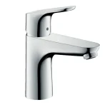Смеситель для умывальника Hansgrohe Focus 100 со сливным гарнитуром, хром (31607000) - Фото 1