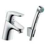 Смеситель для раковины Hansgrohe Focus E с гигиеническим душем, хром (31926000) - Фото 1
