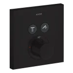 Термостат для душа AXOR ShowerSelect square, 2 потребителя, скрытого монтажа, Matt Black (36715670) - Фото 1