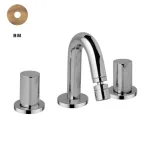 Смеситель для биде Bongio Aqua, на 3 отверстия, Bronze Matte (40503BMBM0R) - Фото 1