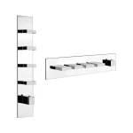 Термостат для душа Gessi Rettangolo, 4 выхода, высокая производительность, Chrome (43028031) - Фото 1