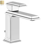 Смеситель для умывальника Gessi Eleganza, донный клапан, Bruched Brass PVD (46001727) - Фото 1