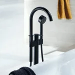 Смеситель для ванны напольный AXOR One, Matt Black (48440670) - Фото 3