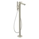 Смеситель для ванны Axor Citterio C напольный Cubic cut, Brushed Nickel (49441820) - Фото 1