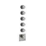 Термостатический смеситель Gessi 316 WELLNESS (внешняя часть), Steel brushed (54510-239) - Фото 1