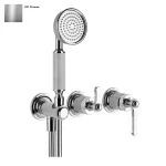 Смеситель для ванны Gessi Venti 20, настенный, внешние части, Chrome (65036031) - Фото 1