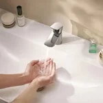 Змішувач для умивальника Hansgrohe Neovis Q 70 із донним клапаном push-open, Chrome (71346000) - Фото 2